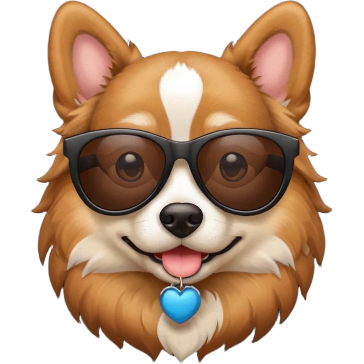 Dog wearing sunglasses emoji