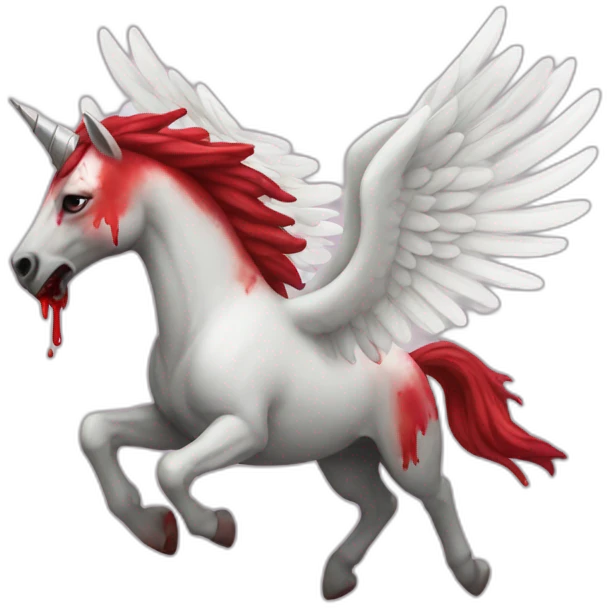 bleeding pegasus emoji
