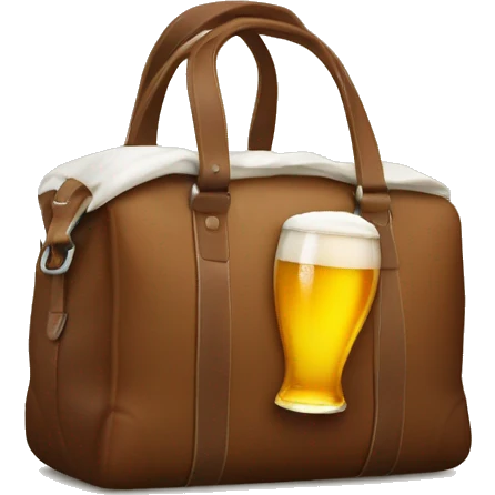 A bag Lonchamp with a beer emoji