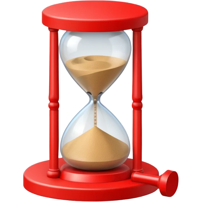 hourglass with a red stop sign emoji