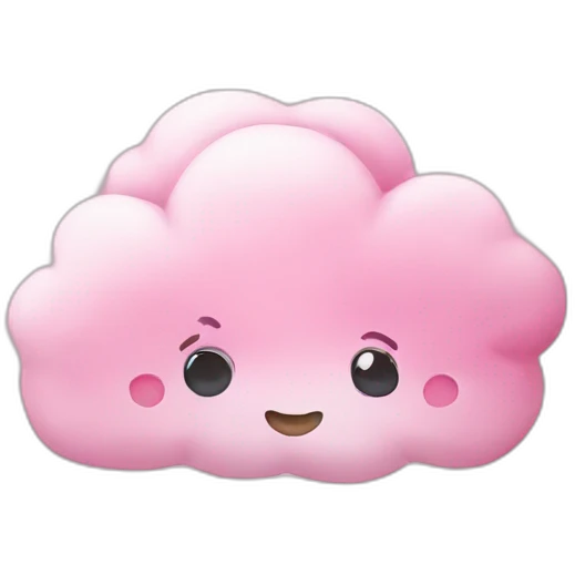 Pink cloud cosy emoji