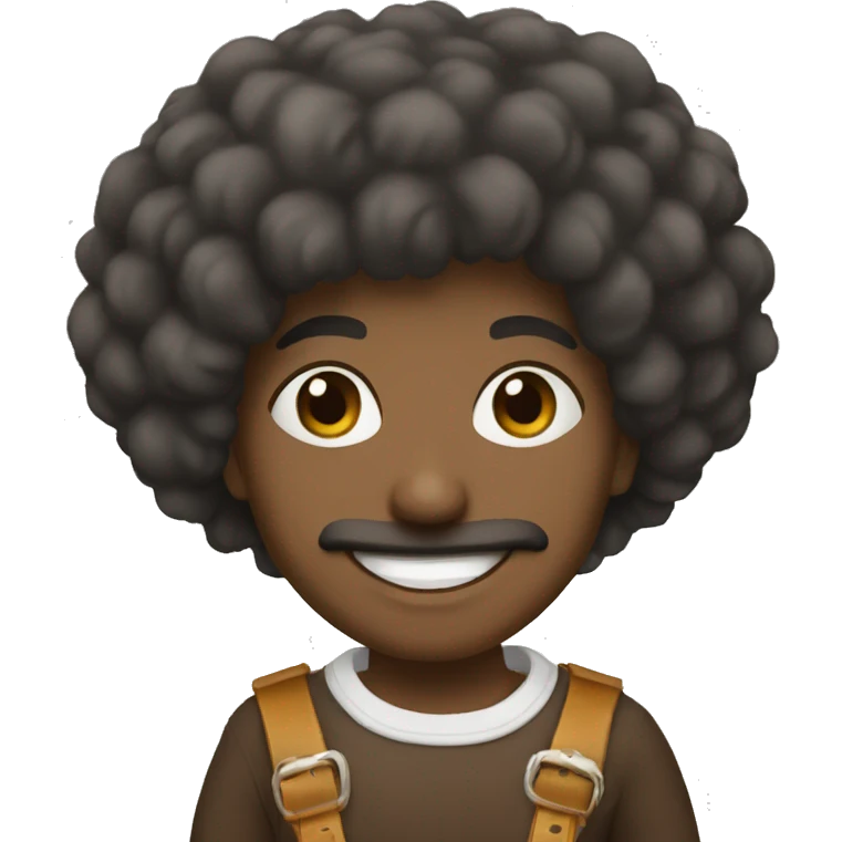 Llanera con afro emoji