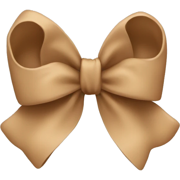Light brown bow emoji