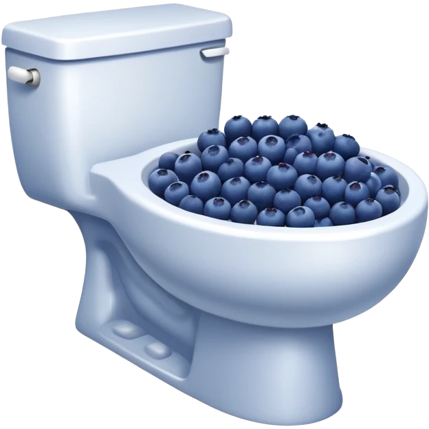 blueberries inside of a toilet bowl emoji