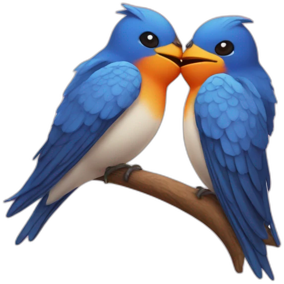 2 swallows in love emoji