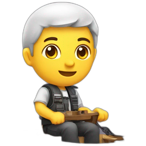 Gamer sur bateau emoji
