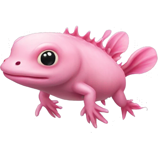 Pink axolotl emoji