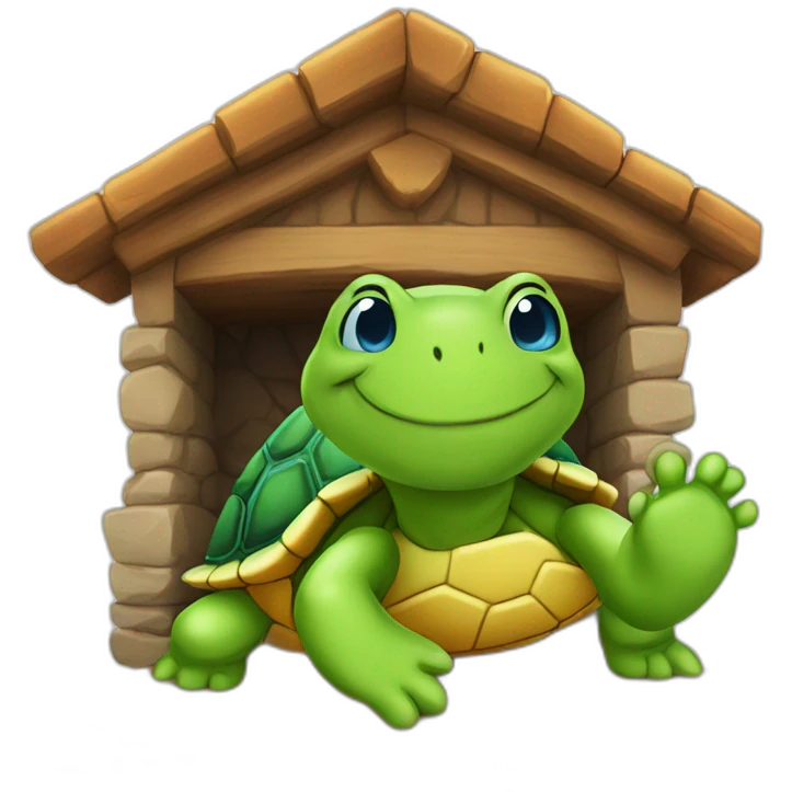 Turle make an hearth emoji