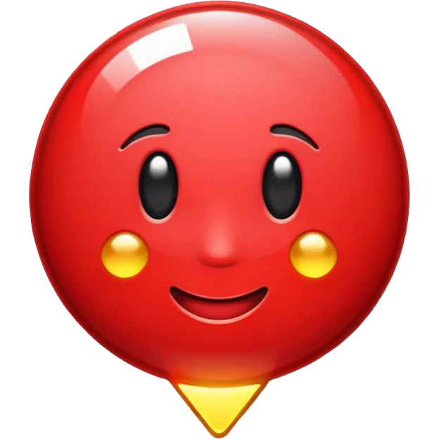 glitter red pin emoji