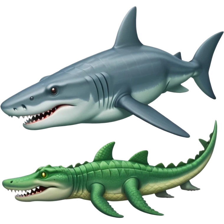 shark and crocodile emoji