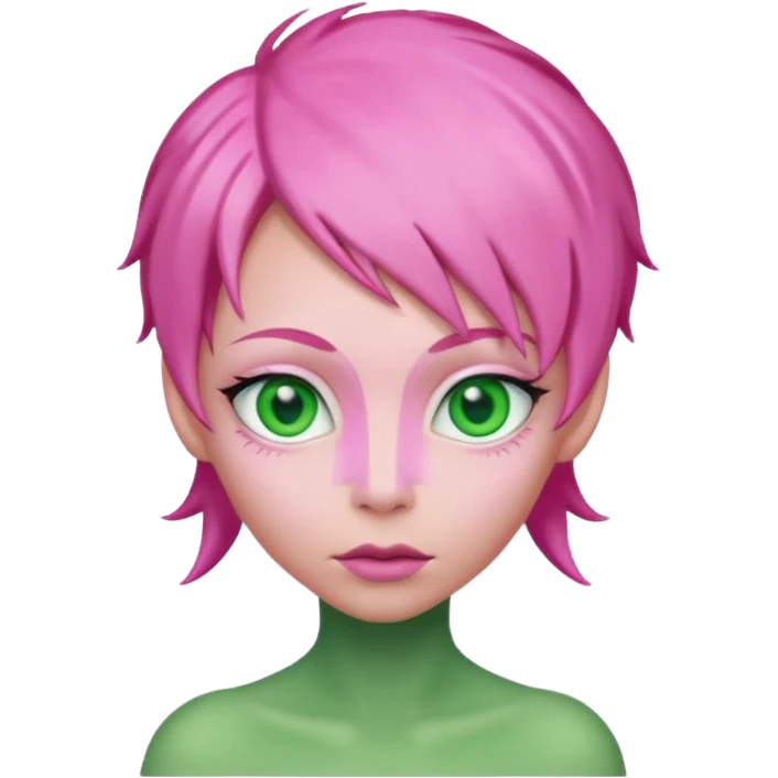 pink haired alien emoji