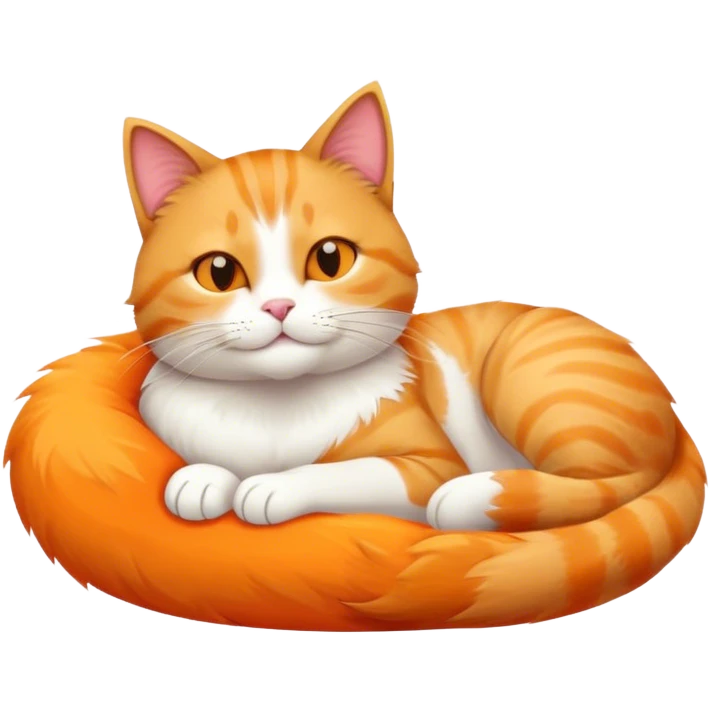 Cat sunbathing  emoji