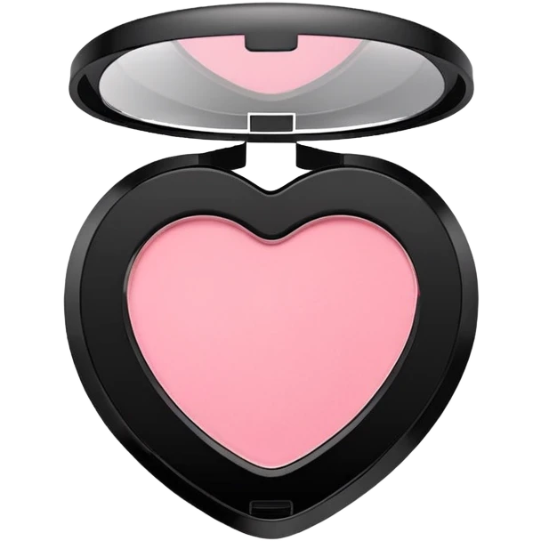 Heart-shaped blusher compact makeup emoji