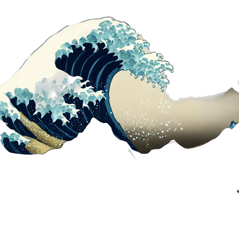 Kanagawa wave emoji