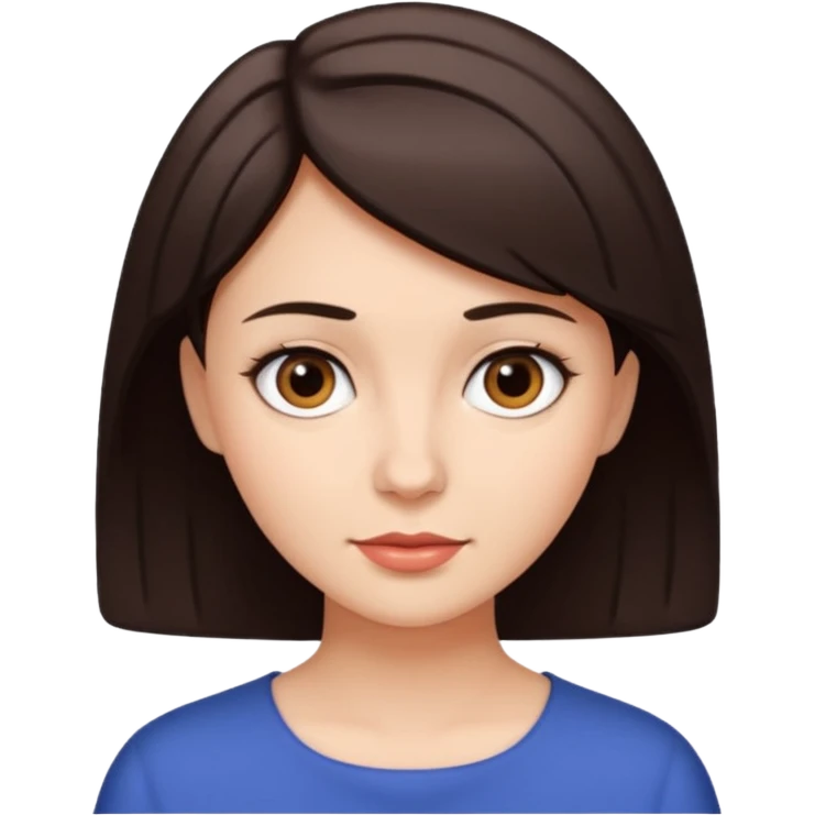 a lady with short dark brown hair emoji