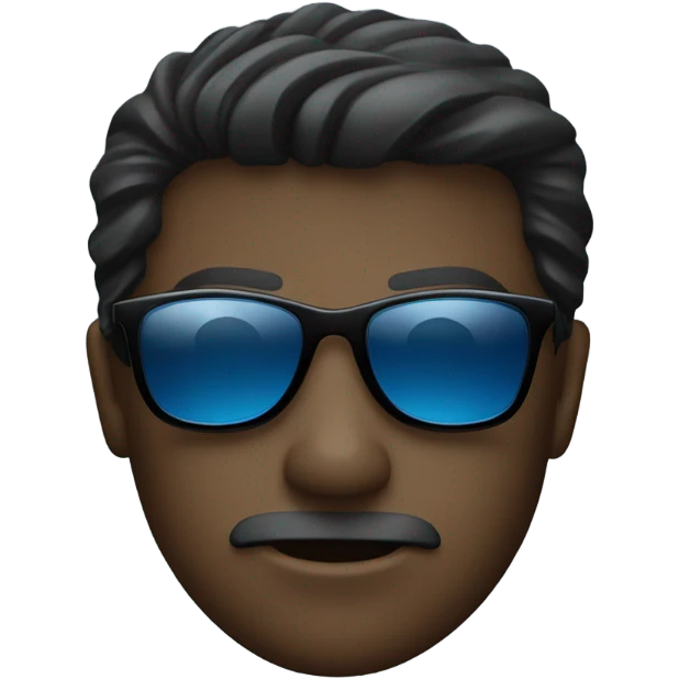 black car with blue sunglasses  emoji