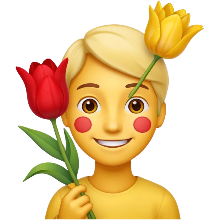 🫠 this emoji holding this flower 🌷 emoji