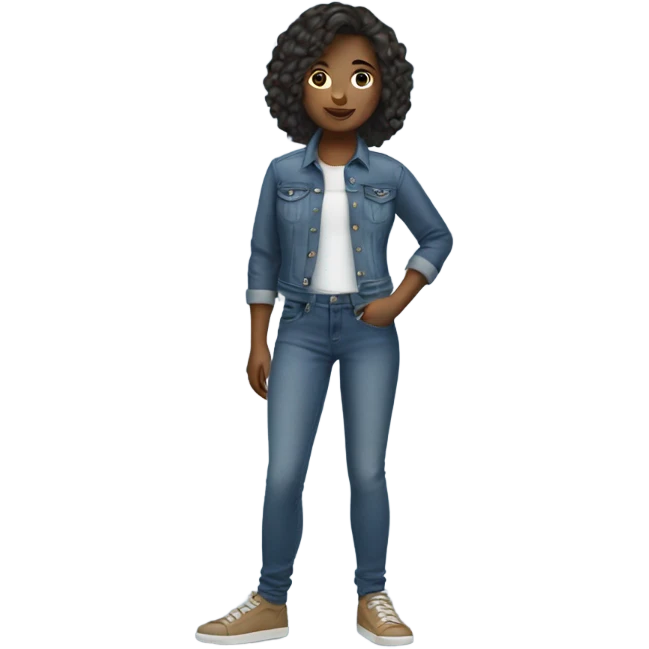 Girl wearing jeans emoji