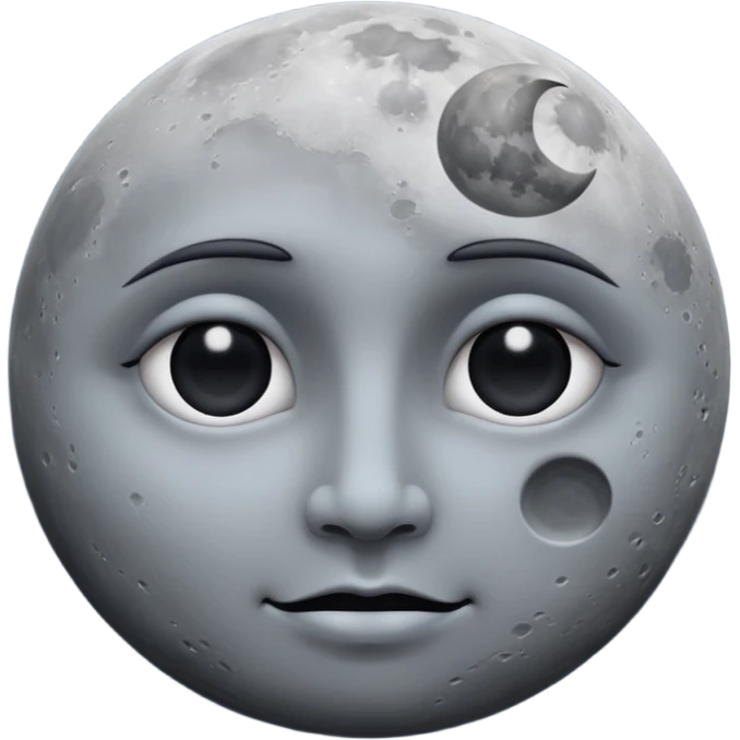 Dark full new moon with face emoji