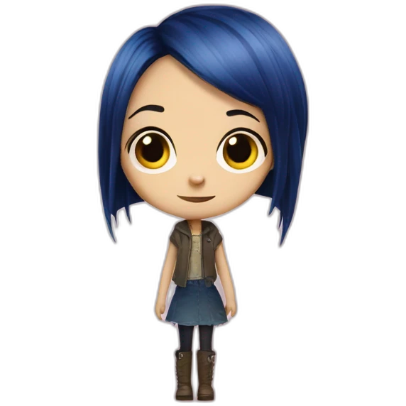 coraline jones as chibi emoji