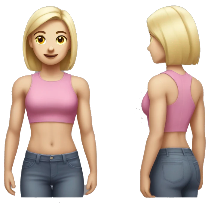 Back muscles girl pale emoji