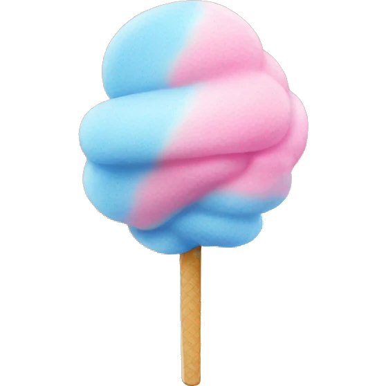 Pink and blue Cotton candy emoji