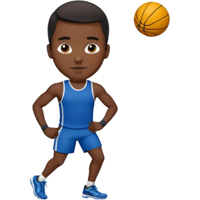 black man Number 7 Printed Athlete emoji