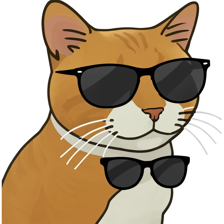 Cat with sunglasses emoji