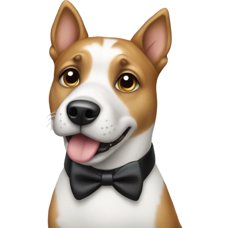 A dog wearing a tuxedo  emoji