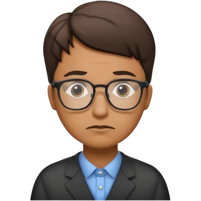 сгенерируй фото учителя грустного  emoji