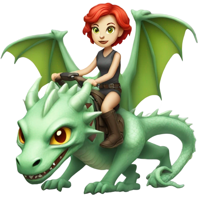 [politically incorrect, (
	{ female, alien, color: light green, hair:red, eyes:cat} ]
	on a 
	[{ dragon: white}]) emoji