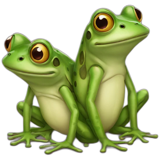 two frogs emoji