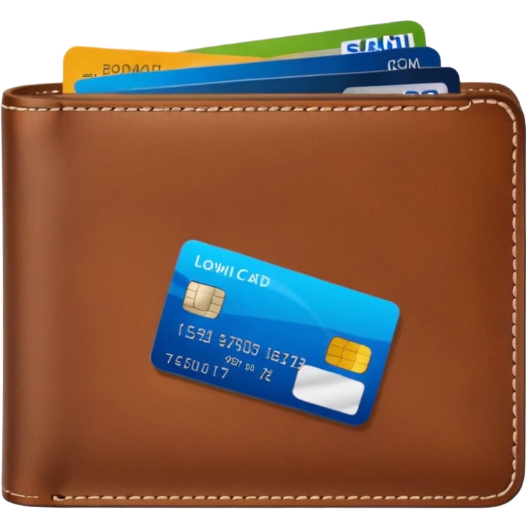 portefeuille avec billet et carte bancaire emoji