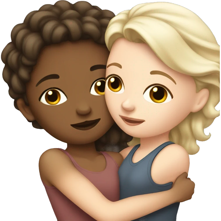 White girls cuddling emoji