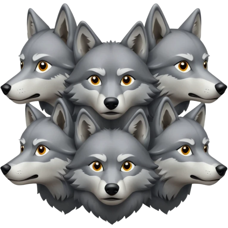 5 wolves emoji