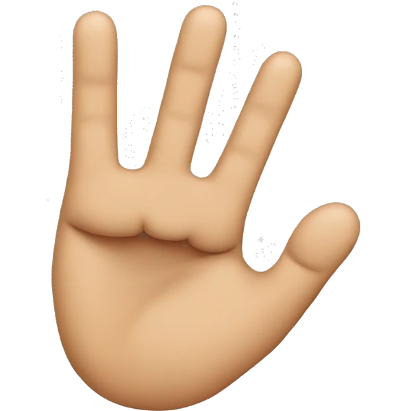 Three fingers emoji