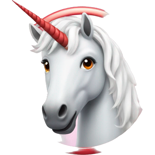 Unicorn with red circle and lash over it  emoji