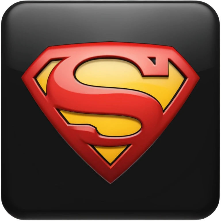 Superman Symbol batman v superman black emoji