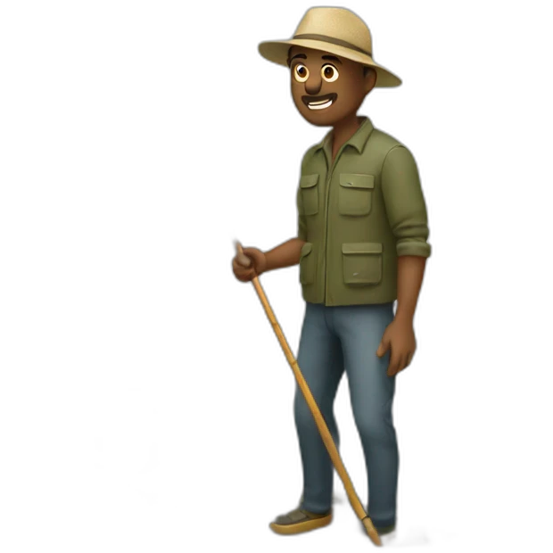 Man fishing emoji