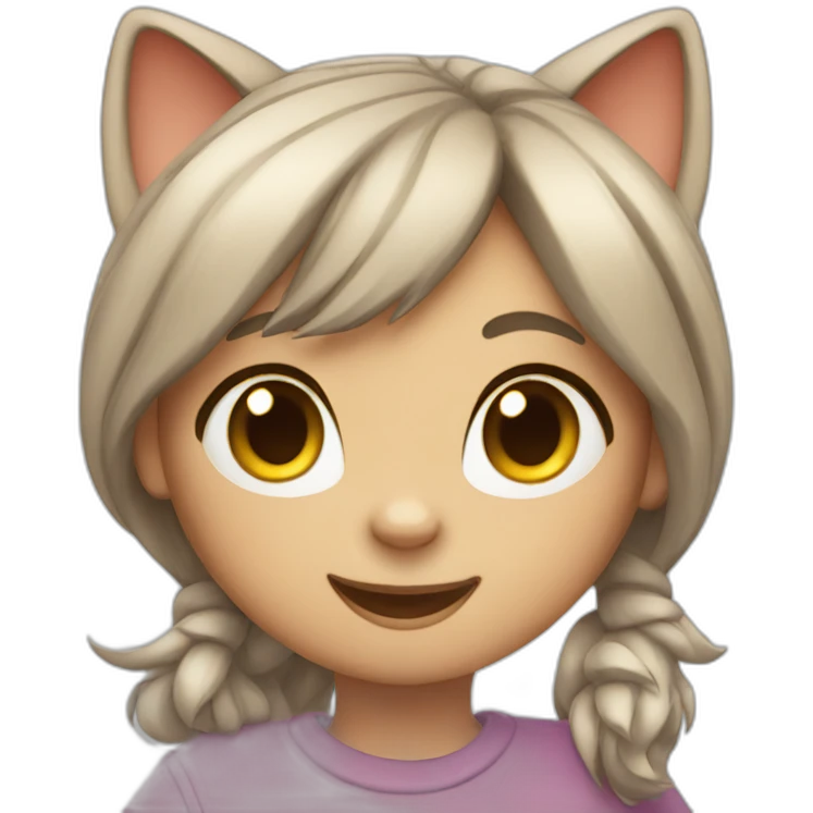 Happy Cat girl emoji