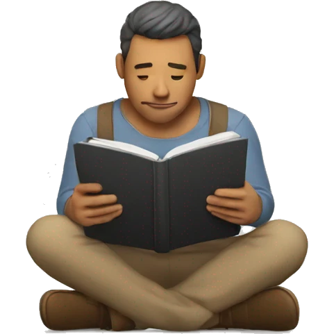 man reading a journal emoji