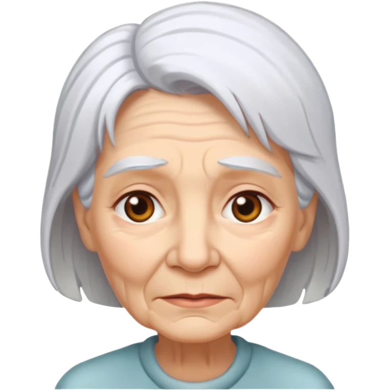 white hair old woman  emoji
