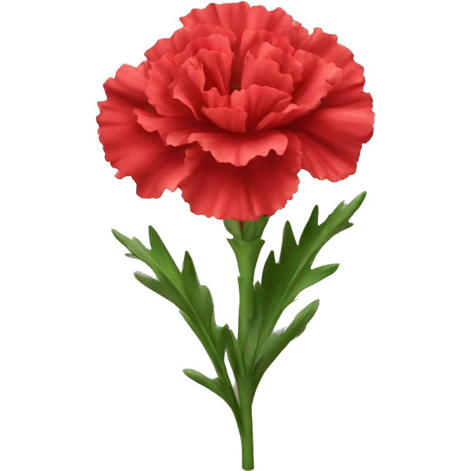 red Carnation flower emoji