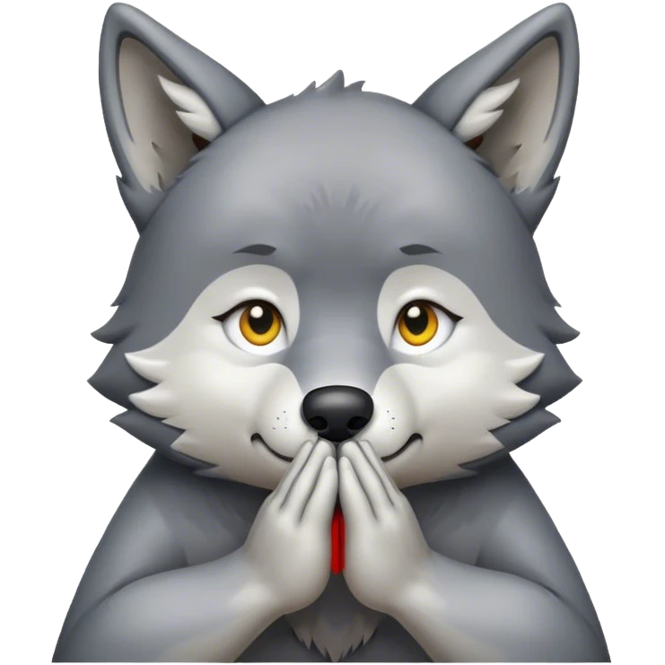 wolf praying emoji