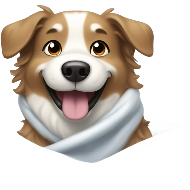 Dog in the snow emoji