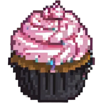 cupcake with pink icing emoji