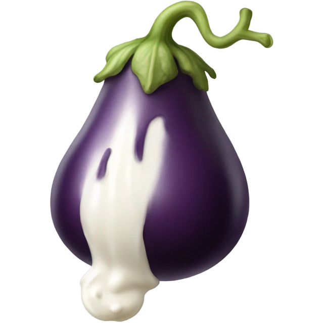 eggplant with white stuff on it emoji