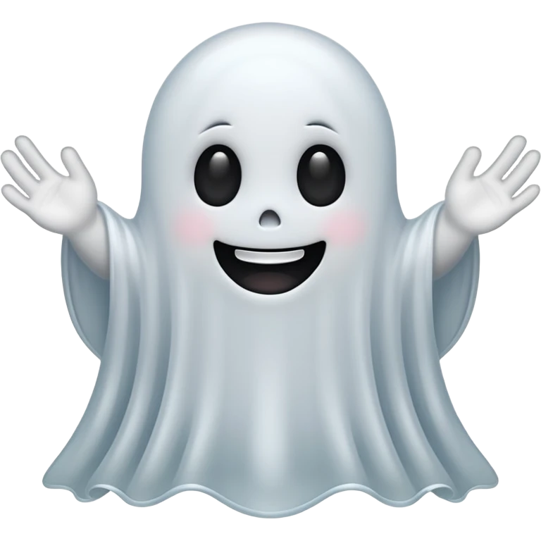 floating cute ghost emoji