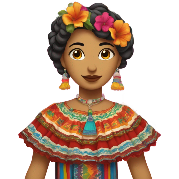Pollera folclórica emoji