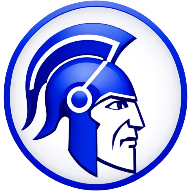 royal blue and white spartan Logo emoji